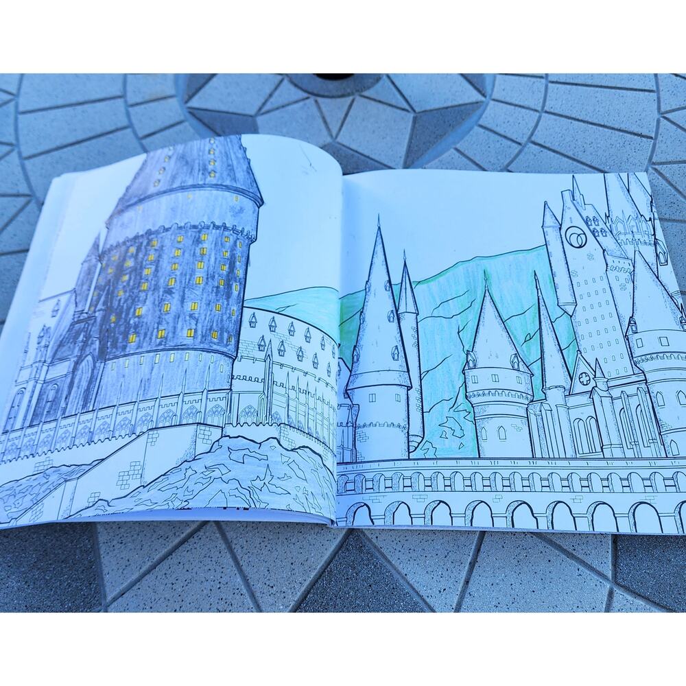 Harry Potter Coloring Wizardry Paperback & Postcard Coloring Book Bundle - Picture 7 of 9